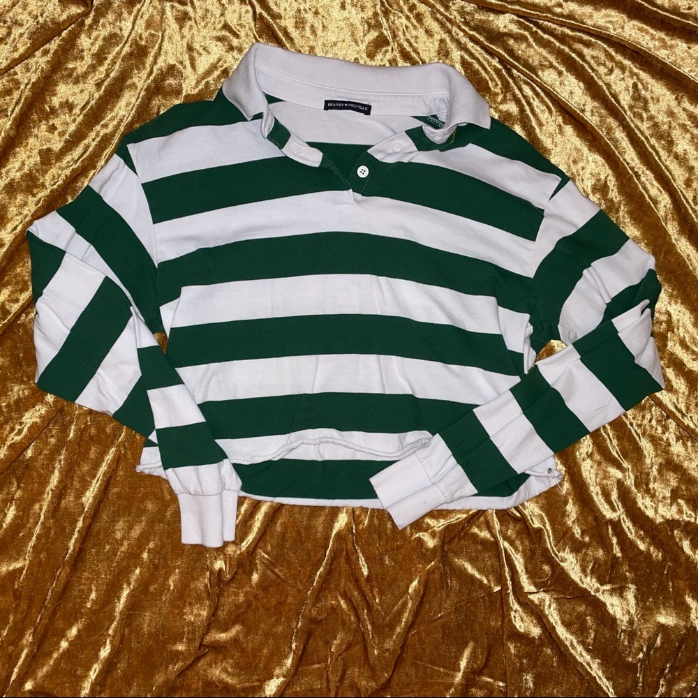 Brandy Melville Cropped Rugby Top